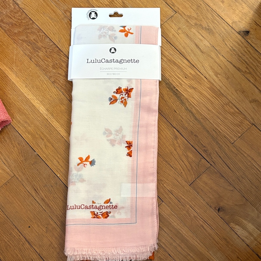 Pink Floral Scarf